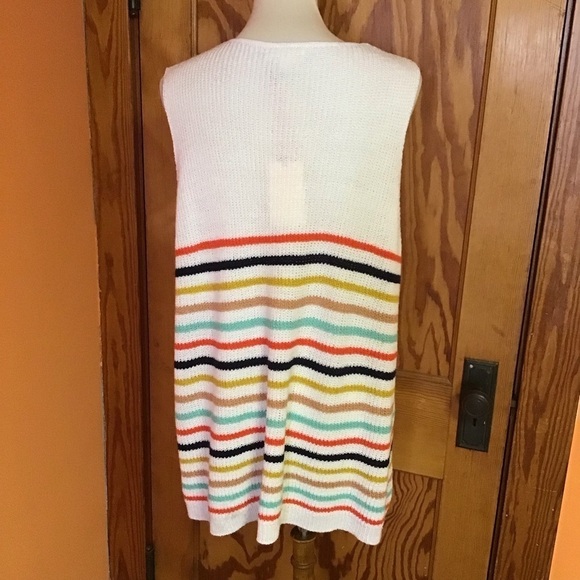 Oversized rainbow striped NWT v neck sweater - Picture 12 of 12